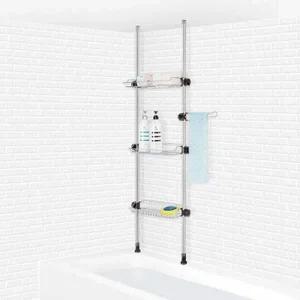 [에이치플러스몰]욕조 욕실수납선반 3단 코너 정리대 화장실선반 0.4M