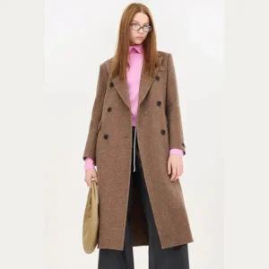 [시슬리]메리 헤링본 테일러드 더블 롱 코트_SACTC7561