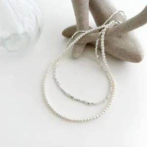 목걸이 롱 진주 두줄 패션용 포인트 악세서리 레이어