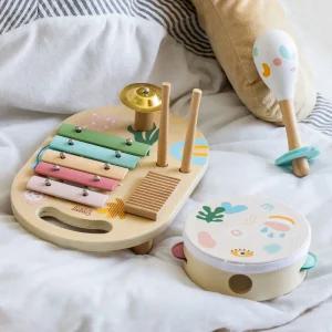 블룸리듬악기세트 유아 원목 악기 심벌 실로폰 마라카스 장난감 리듬악기