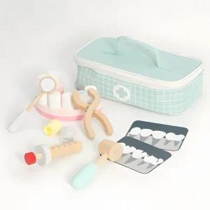 리틀 원목 치과 의사세트 유아 아기 3세 4세 역할놀이 의사놀이 장난감