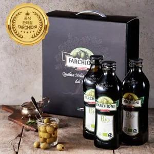 유기농 엑스트라버진 올리브유500ml 3병  선물세트)