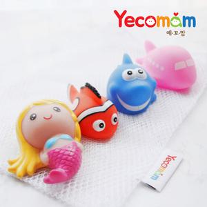 예꼬맘 LED 물놀이 유아 장난감 4개+그물망[소] 신생아 아기 베이비 어린이 키즈 아동 욕실 목욕 샤워 놀이 완구 준비물 출산 용품