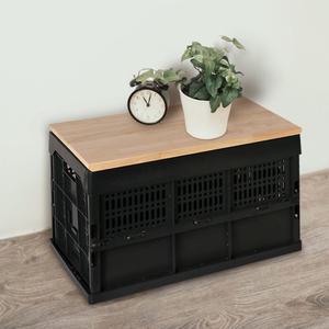 한서몰 캠핑폴딩박스+고무나무상판SET 야외실내 차량용 미니식탁 정돈 적재 사용