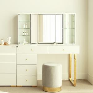 샤르망 시즌6 1200 수납형 LED 조명 거울 화장대 T-2007