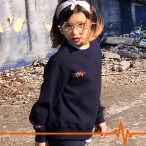 [BOYSBEAT] 아동 맨투맨 다빗 스웨트 셔츠 네이비 남아 여아 공용 베이직 긴팔