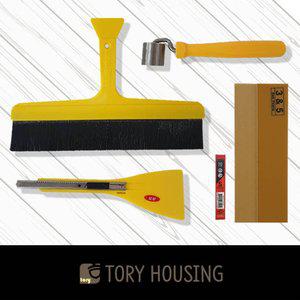 셀프도배세트 경제형_도배용품 공구 정배솔 풀솔 몰딩자 벽지칼 삼광인테리어