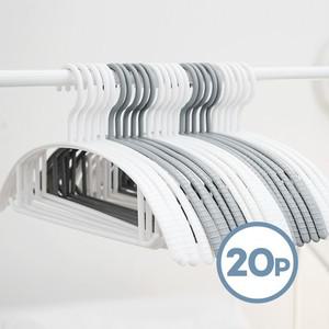 어깨뿔 목늘어남 방지 논슬립 옷 바지 걸이 10개+10개 20개 옷걸이