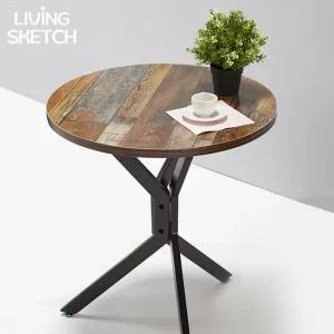 보그 지젤 600 원형 테이블 빈티지 카페 업소용 2인 티테이블 원룸 식탁