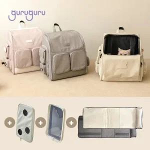 구루구루 위고백 풀패키지 가방+판넬 2개+패드 2종 강아지 고양이 이동가방 백팩