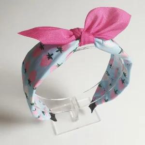 얌뚱이 딸기 반다나 머리띠 헤어 밴드 악세사리 예쁜 선물 리본