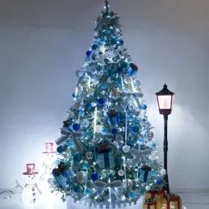 크리스마스 트리 나무 장식 풀세트 블루폴그레이 300cm  양면) 전구포함 PE PVC 대형 소품 용품 매장 데코