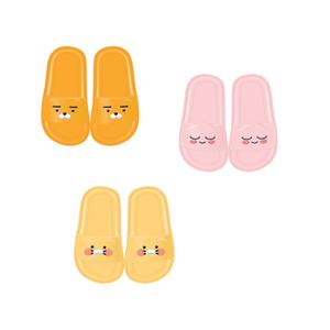 카카오 프렌즈 패브릭 페이스 슬리퍼 춘식이 라이언 어피치 부드러운 실내화 귀여움 미끄럼 방지