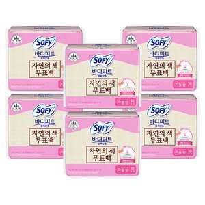 쏘피 바디피트 볼록맞춤 무표백 중형 18매, 6개