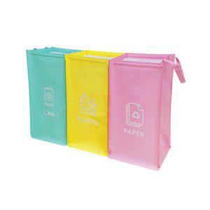 분리수거함 일체형 분리형 분리수거가방 3단 가정용 타포린