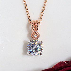 [샤밍주얼리]5부 다이아 몬드 목걸이 천연 우신 G SI2 이터니티 루프 투톤 프러포즈 기념일 선물