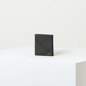 [닥스핸드백] EDINBURGH PVC 블랙 체크 가죽 슬림지갑 DBWA3E094BK