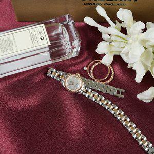 [로즈몽] 콤비메탈 미니멀 15mm 명품 여성시계