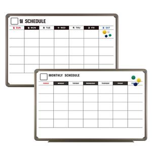 토탈 자석 스케줄보드 한글 영문 600mmX900mm 알루미늄 ( 보드판 스케줄 계획표 화이트보드 판 맞춤 제작