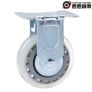 5인치 고정 무소음바퀴 우레탄 캐스터 구르마 밀차 끌차 손수레 인라인 투명 산업용 택배