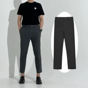 몽메리노 도메스틱브랜드 키작남 키작은남자 9부 테이퍼드핏 슬랙스 차콜