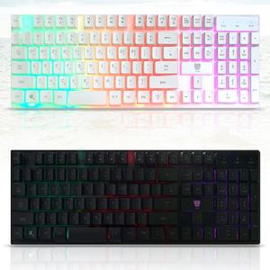 화이트 LED키보드 불빛나는 블랙 키보드