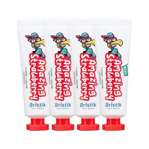 [브리스틱] 어린이 불소 1000 치약 50g 4개-딸기향