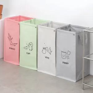 아이이피 i336 대용량 4단 멀티 재활용 분리수거함 4종 1세트 빨래바구니 다용도백 