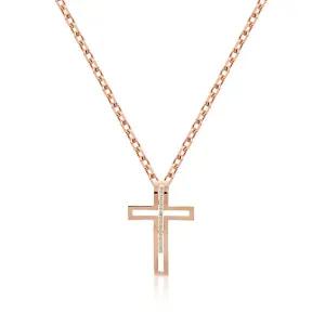 [비앤비골드] 14K 심플 펀칭 크로스 십자가 펜던트 SHP38383