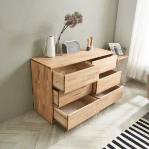 벨지안 참죽 원목 3단 와이드 서랍장  착불