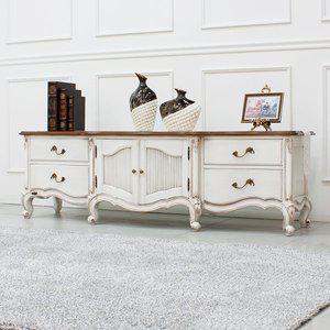 [소피아엘렌]비너스 프렌치 엔틱 거실장 원목 TV 다이