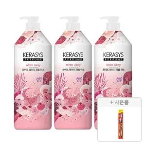 케라시스 퍼퓸 화이트 데이지 린스 1L, 3개 + 증정(2080 토탈케어 칫솔, 일반모, 1개)