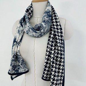 [애슬릿] 여성 하운드 체크 꽃 간절기 롱 긴 스카프