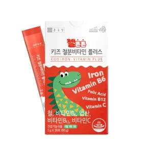 종근당 젤튼튼 키즈 철분비타민 플러스 30포 딸기맛 성장기 어린이