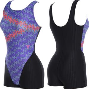 토네이도 여자 실내 수영복 1부 반신 강습용 스윔웨어 녹턴 바이올렛
