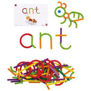 [EDX] 지오스틱-단어학습세트200피스스+활동카드 도형 글자 만들기 알파벳 영어 단어 학습