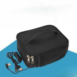 사각 보온보냉 도시락가방 가방 블랙 USB보온 컴팩트 도시락 온보냉도시락가방 소풍