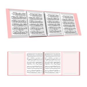 4면 악보 파일 스프링 클리어 화일 피아노 음악 뮤직 바인더 메모 필기 가능