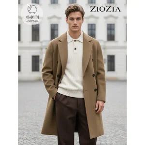 [지오지아] 캐시미어 세미오버 핸드메이드 더블코트 (AAC4CB1103)