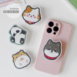 [클레이피아]동물 보석십자수 스마트톡 만들기