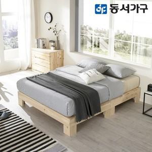 페어리 삼나무 평상형 퀸 원목침대＋본넬매트 DF645073