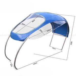 오토바이 지붕 덮개 커버 바람막이 비막이 방수 햇빛 배달 가림막