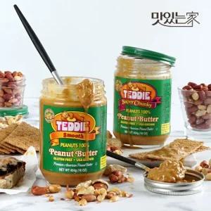 [테디] 땅콩100  땅콩버터 땅콩잼 피넛버터 3병  스무스 수퍼청키)