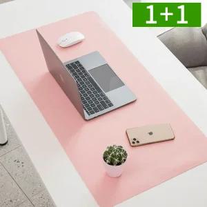 [1개+1개] 마우스 장패드 가죽 데스크매트 대형 키보드장패드