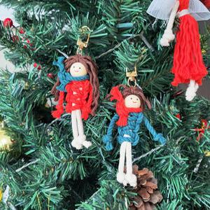 크리스마스 마크라메 걱정 인형 키링 만들기 diy 키트 집에서할수있는 취미 생활 트리 장식