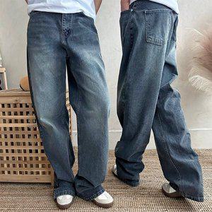 [기타]워싱진 여행 커플룩 일자청바지 논스판 엑스라지 데님팬츠