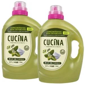 쿠치나 바질 3배 농축 주방세제 2.7L 2개