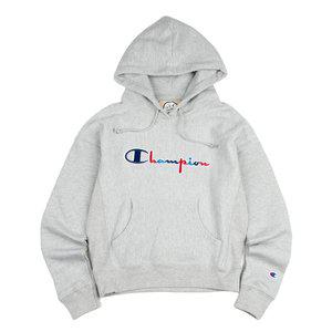 [챔피온] 리버스 위브 3컬러 스크립트 여성 후드티 옥스포드그레이