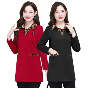 [벨로룩스] 호피카라 기모 롱티셔츠 2종