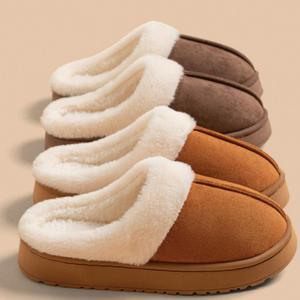 여성 슬리퍼 겨울 털 실내화 털신  미끄럼방지 실내화 사무실 발편한 회사